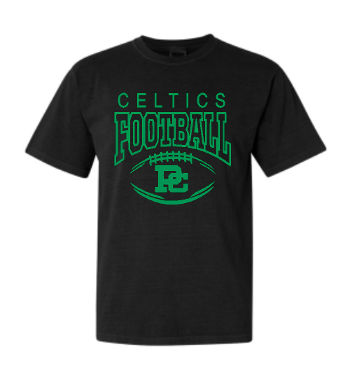 PCHS Football Logo Comfort Colors T shirt Available in 2 different colors