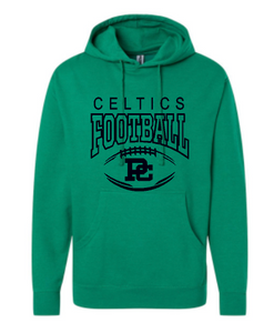 PCHS Football Logo Independent Hooded Sweatshirt Available in 3 different colors