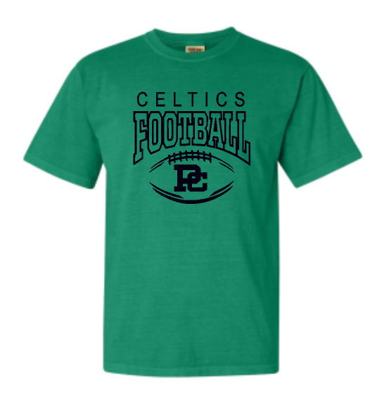 PCHS Football Logo Comfort Colors T shirt Available in 2 different colors