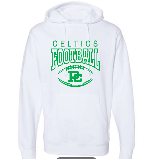 PCHS Football Logo Independent Hooded Sweatshirt Available in 3 different colors