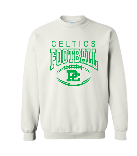 PCHS Football Logo Gildan Crew Sweatshirt Available in 2 different colors