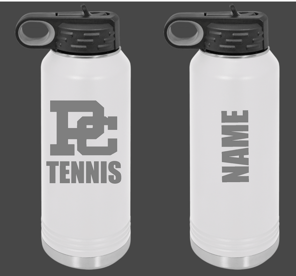 32oz PC Tennis Personalized Water Bottle Choose from 3 colors!