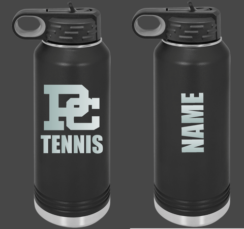 32oz PC Tennis Personalized Water Bottle Choose from 3 colors!