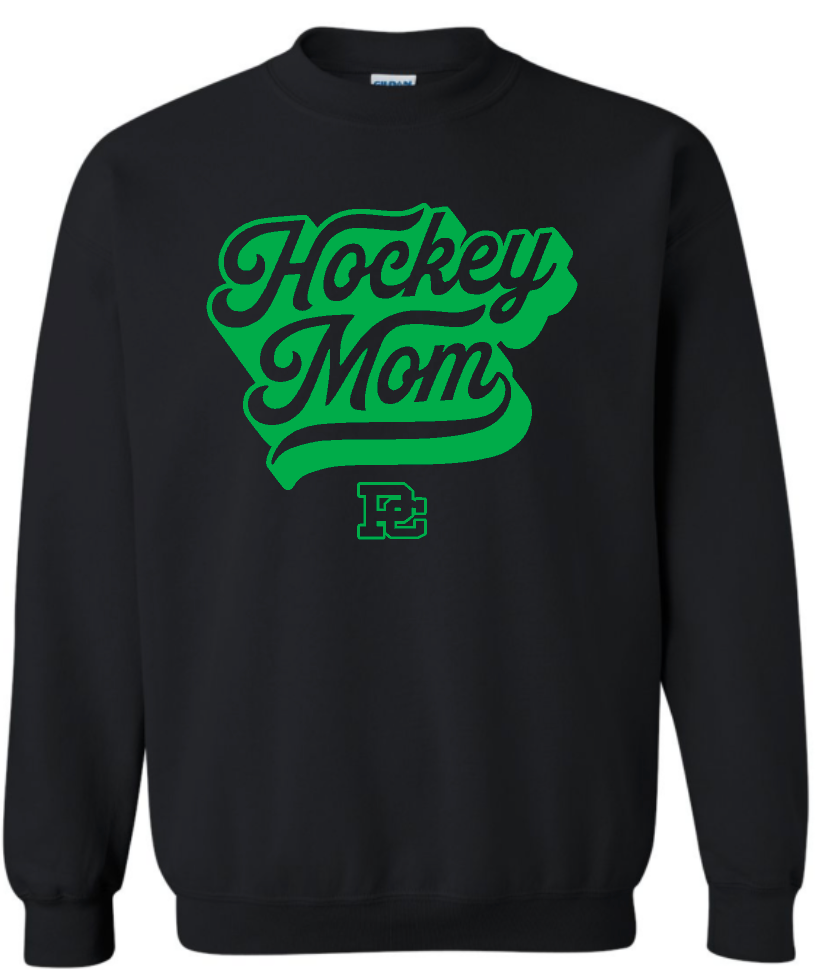 PC Hockey Mom Gildan Crew Sweatshirt Available in 4 colors