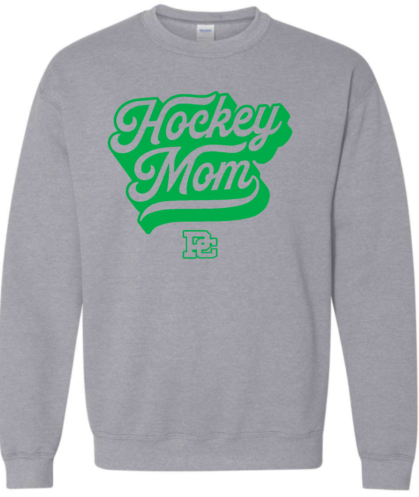 PC Hockey Mom Gildan Crew Sweatshirt Available in 4 colors