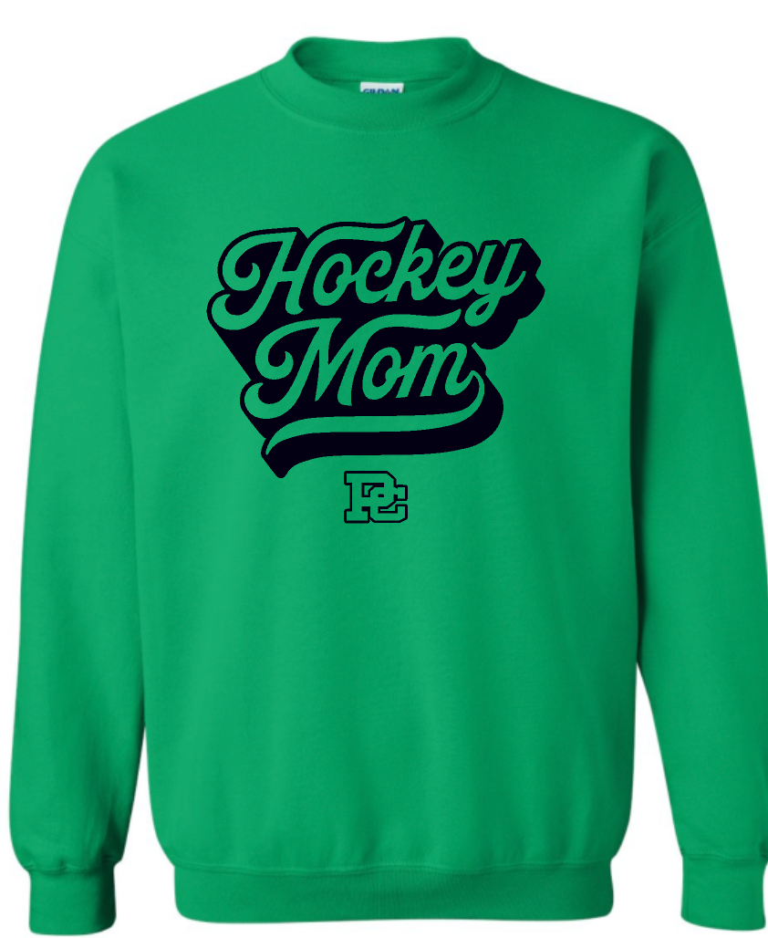 PC Hockey Mom Gildan Crew Sweatshirt Available in 4 colors