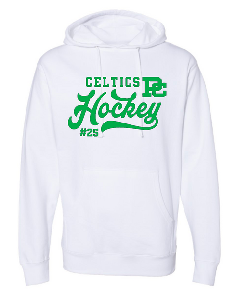 PC Hockey Number Independent Hooded Sweatshirt Available in 4 colors