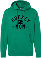 PC Hockey Mom & Number Independent Hooded Sweatshirt Available in 4 colors