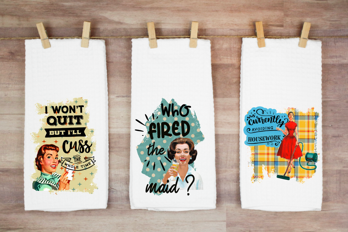 Sarcastic Dish Towels - Choose from 12 designs