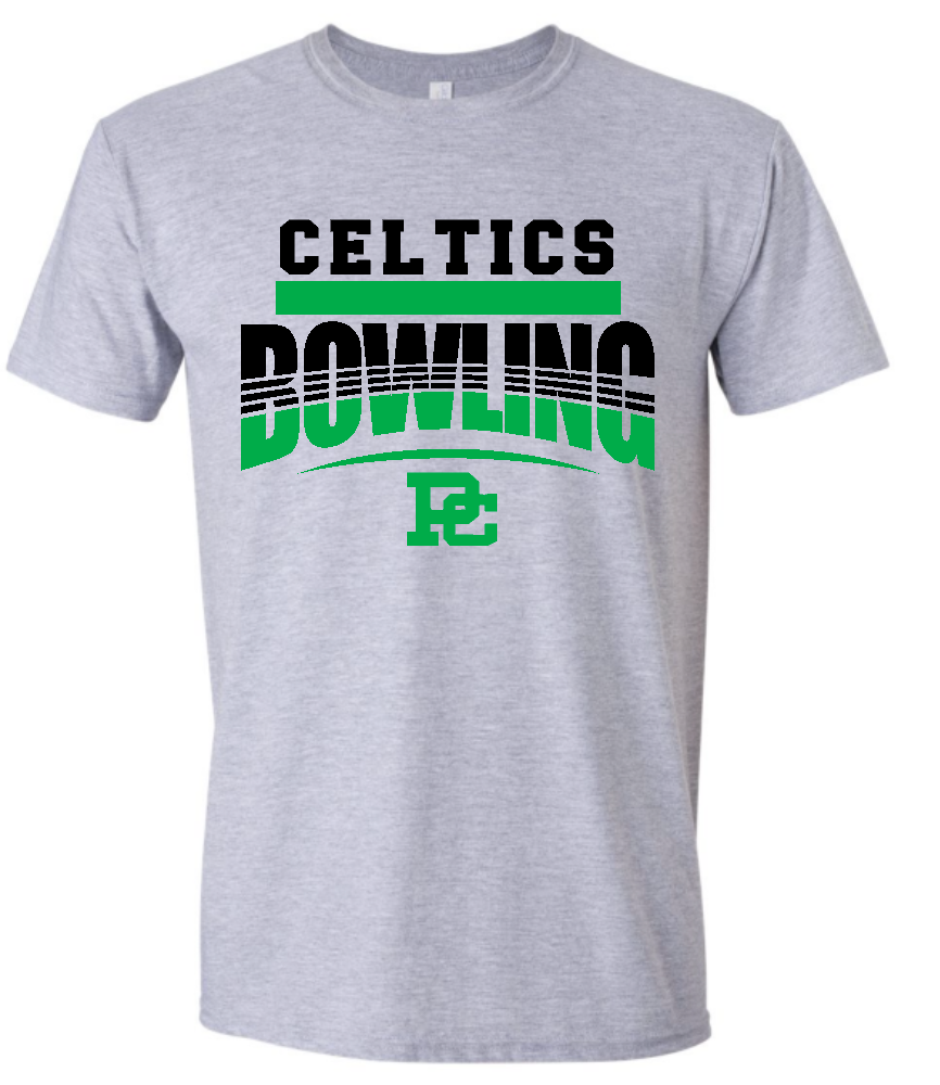 PCHS Bowling Gray 2 color Logo Shirt