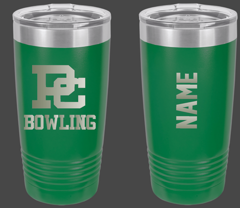 PC Logo Bowling Personalized Travel Coffee Mug