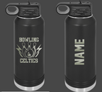 PC Logo Bowling Pins Personalized 32oz water bottle choose from 2 colors