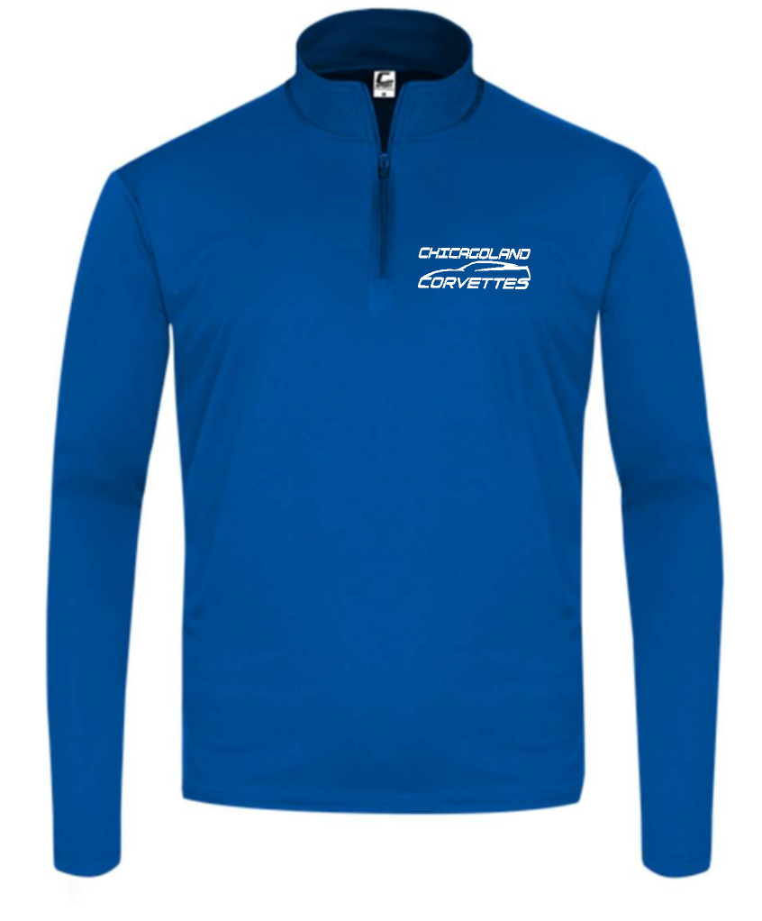Chicagoland Corvettes unisex logo Quarter Zip Performance shirt Choose from 4 colors