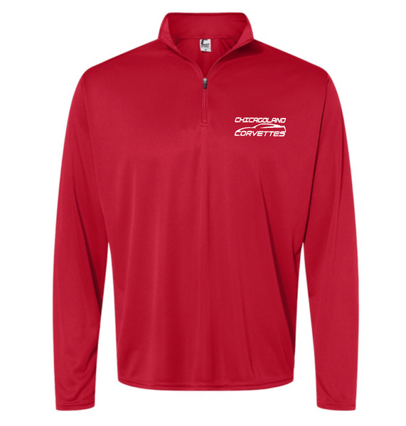 Chicagoland Corvettes Club unisex logo Quarter Zip Performance shirt Choose from 4 colors