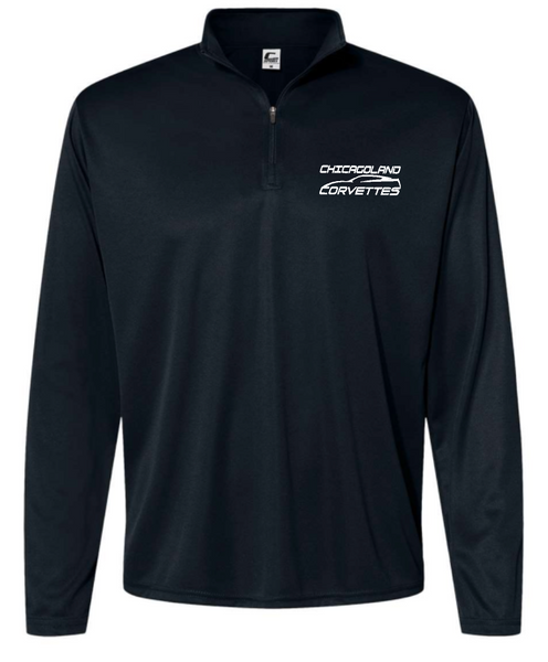 Chicagoland Corvettes Club unisex logo Quarter Zip Performance shirt Choose from 4 colors
