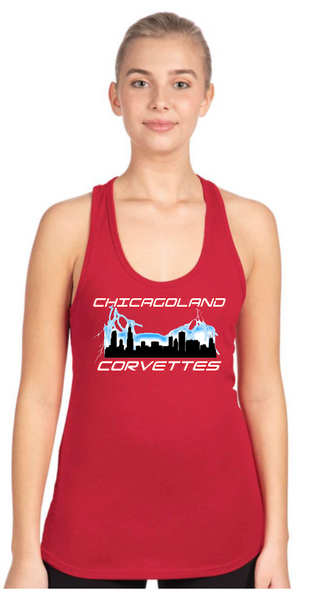 Chicagoland Corvettes Club women's tank top- choose from 3 colors