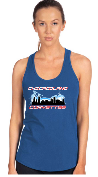 Chicagoland Corvettes Club women's tank top- choose from 3 colors