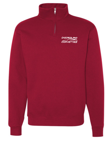 Chicagoland Corvettes unisex Embroidered Quarter Zip Sweatshirt- Choose from 5 colors