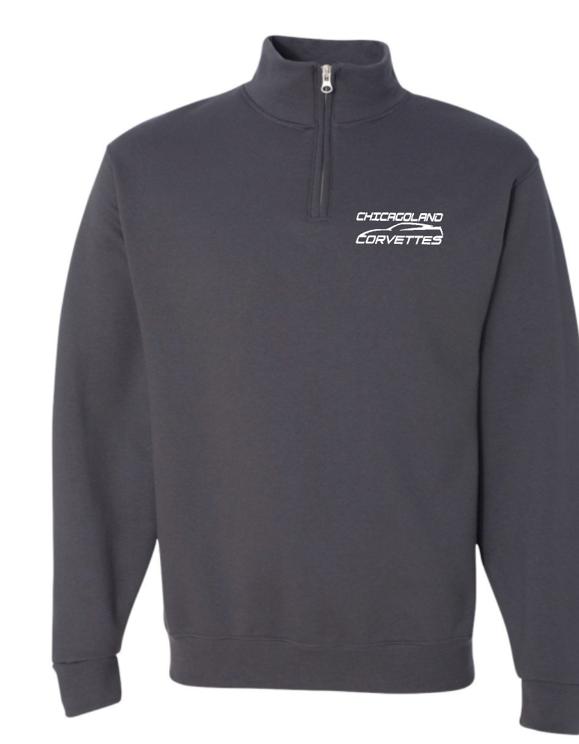 Chicagoland Corvettes unisex Embroidered Quarter Zip Sweatshirt- Choose from 5 colors