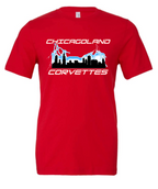 Chicagoland Corvettes unisex Bella T shirt Logo Choose from 4 Colors