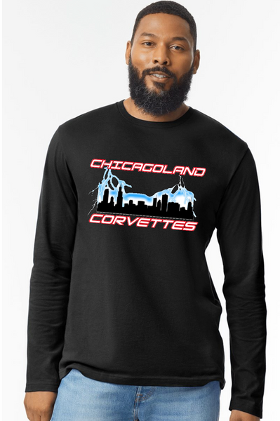 Chicagoland Corvettes unisex Gildan Long Sleeve Logo T shirt Choose from 4 colors