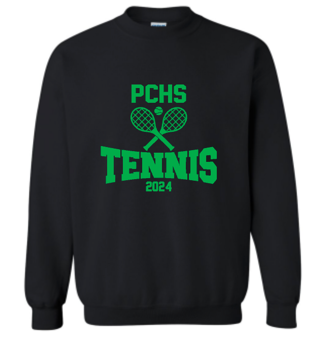 PCHS Celtics Tennis Racket Crew Neck Sweatshirt Choose from 4 colors