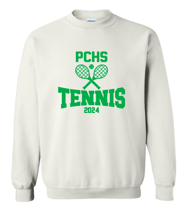 PCHS Celtics Tennis Racket Crew Neck Sweatshirt Choose from 4 colors