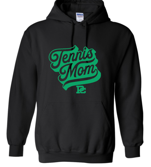 PCHS Tennis Mom Personalized Logo Hooded Sweatshirt Choose from 4 colors