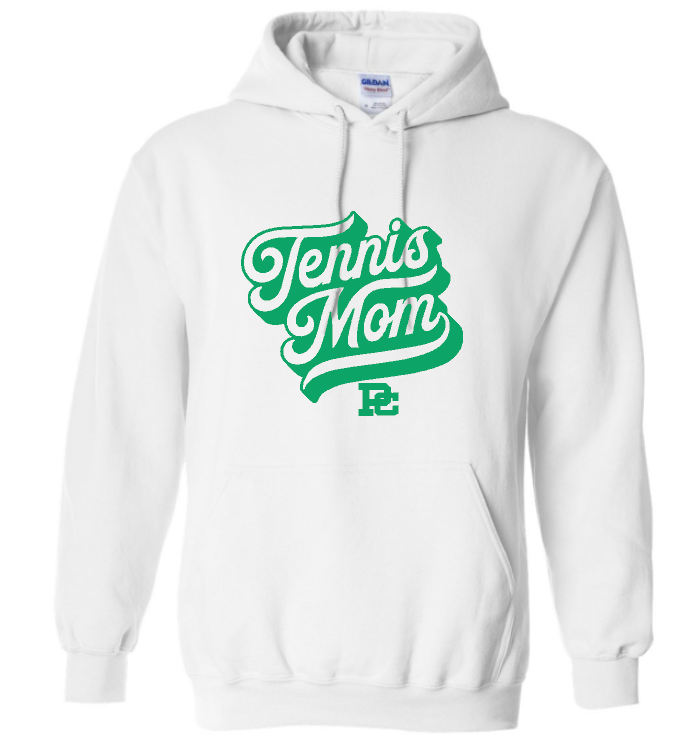 PCHS Tennis Mom Personalized Logo Hooded Sweatshirt Choose from 4 colors