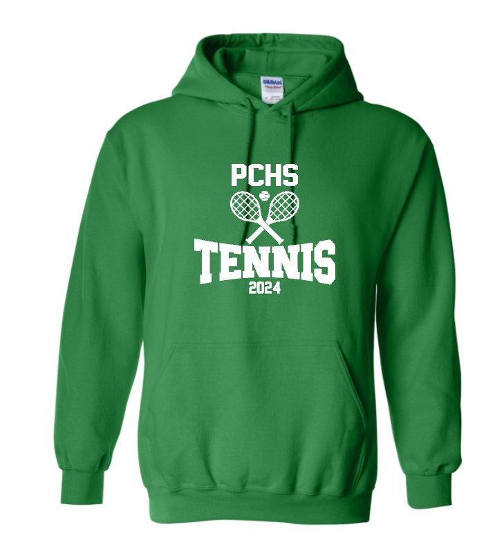 PCHS Celtics Tennis Racket Hooded Sweatshirt Choose from 4 colors