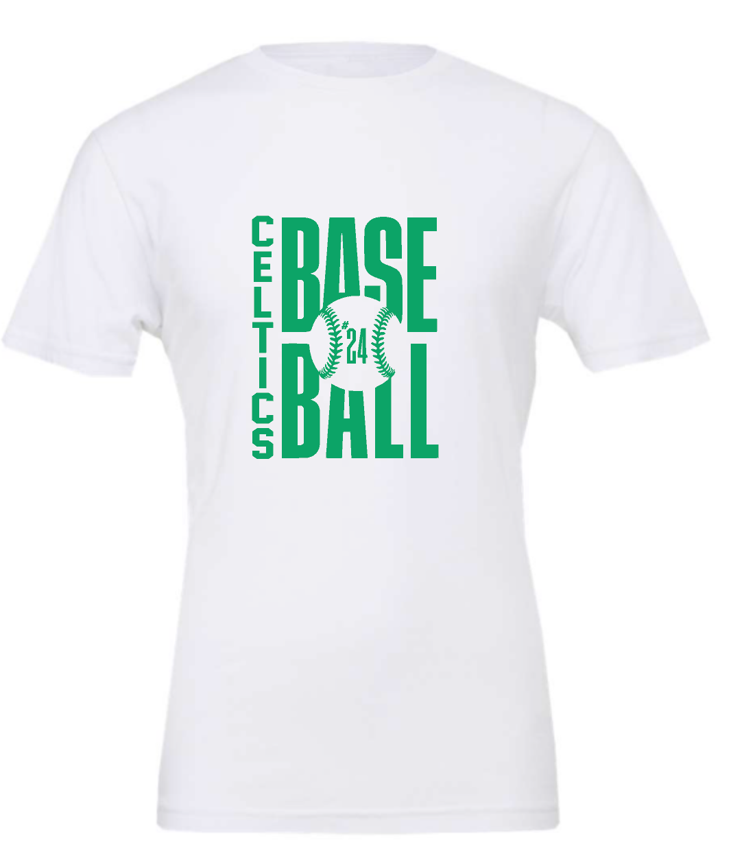 PCHS Celtics Baseball Number BELLA T shirt Available in 4 different colors