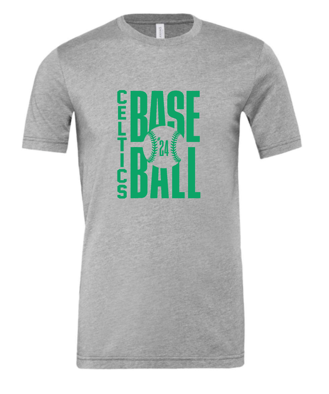 PCHS Celtics Baseball Number BELLA T shirt Available in 4 different colors