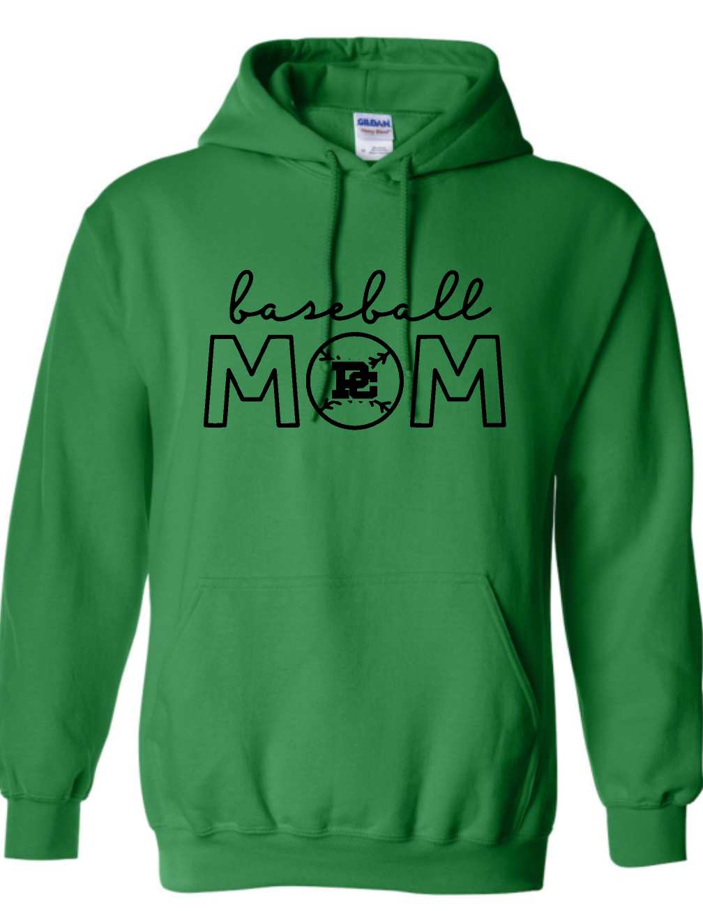 PCHS Celtics Baseball Mom or Senior Mom Gildan Hooded Sweatshirt Available in 4 different colors