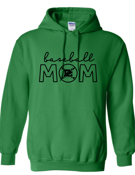 PCHS Celtics Baseball Mom or Senior Mom Gildan Hooded Sweatshirt Available in 4 different colors