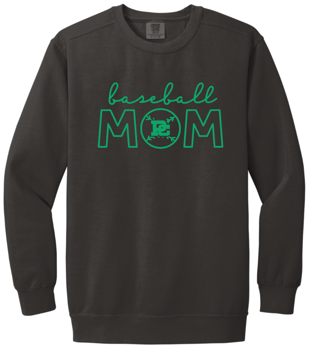 PCHS Celtics Baseball Mom or Senior Mom Comfort Colors Crew Neck Sweatshirt Available in 2 different colors