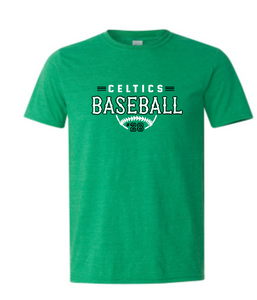 PCHS Celtics Baseball Retro Number Gildan Softstyle T shirt Available in 3 different colors