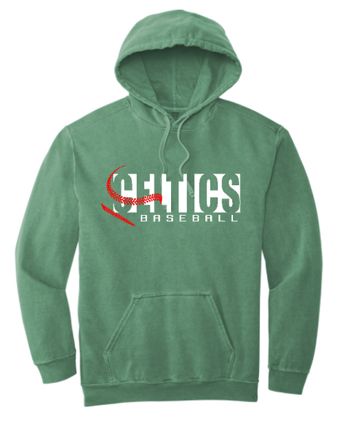 PCHS Celtics Baseball Comfort Colors Hooded Sweatshirt Available in 2 different colors