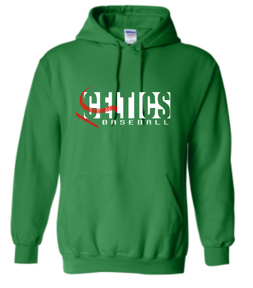 PCHS Celtics Baseball Gildan Hooded Sweatshirt Available in 2 different colors
