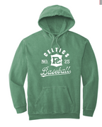 PCHS Celtics Logo Baseball Number Comfort Colors Hooded Sweatshirt Available in 3 different colors