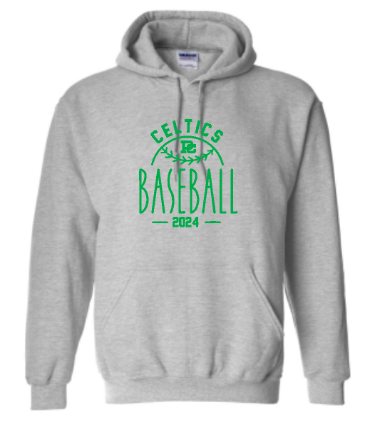 PCHS Celtics Baseball Year Gildan Hooded Sweatshirt Available in 4 different colors