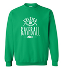 PCHS Celtics Baseball Year Gildan Crew Sweatshirt Available in 4 different colors