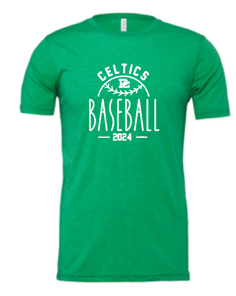 PCHS Celtics Baseball year BELLA T shirt Available in 4 different colors