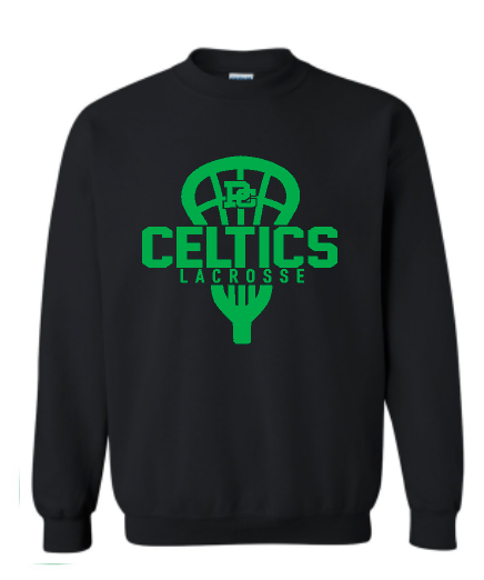 PCHS Celtics Lacrosse Gildan Crew Sweatshirt Available in 4 different colors