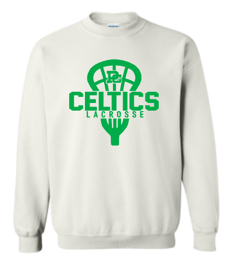 PCHS Celtics Lacrosse Gildan Crew Sweatshirt Available in 4 different colors
