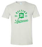 PCHS Celtics Logo Lacrosse Number Gildan Softstyle T shirt Available in 4 different colors