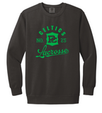 PCHS Celtics Logo Lacrosse Number Comfort Colors Crew Neck Sweatshirt Available in 2 different colors
