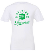 PCHS Celtics Logo Lacrosse Number BELLA T shirt Available in 4 different colors