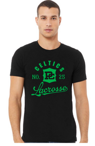 PCHS Celtics Logo Lacrosse Number BELLA T shirt Available in 4 different colors