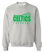 PCHS Celtics Lacrosse Stick Gildan Crew Sweatshirt Available in 4 different colors