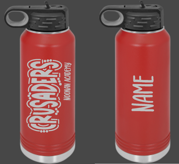 Crusaders Personalized Water bottle Options choose from 32oz or 20oz
